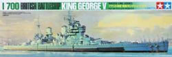 TAMIYA -  1/700 - KING GEORGE V - BRITISH BATTLESHIP -  WATER LINE SERIES 77525
