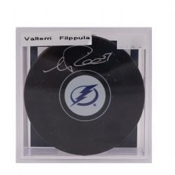 TAMPA BAY LIGHTNING -  VALTERRI FILPPULA AUTOGRAPHED HOCKEY PUCK - (LOGO)