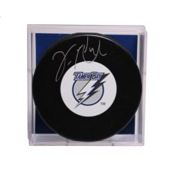 TAMPA BAY LIGHTNING -  VINCENT LECAVALIER AUTOGRAPHED HOCKEY PUCK - (LOGO)