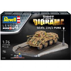 TANK -  FIRST DIORAMA SET - SD.KFZ. 224/2 PUMA - 1/76 -  REVELL