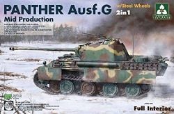 TANK -  PANTHER AUSF.G MID PRODUCTION FULL INTERIOR WITH STEEL WHEELS 2 IN 1 1/35