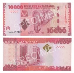 TANZANIA -  10 000 SHILLINGS 2010 (2011) (UNC) 44