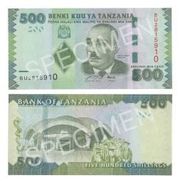 TANZANIA -  500 SHILLINGS 2010 (UNC) 40