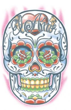 TATTOO FX -  TEMPORARY TATTOO - DAY OF THE DEAD - EL AMOR