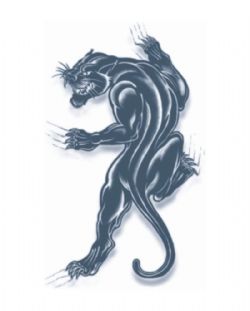 TATTOO FX -  TEMPORARY TATTOO - PANTHER -  PRISON