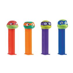 TEENAGE MUTANT NINJA TURTLE -  PEZ RANDOM CANDY DISPENSER (1) & CANDY REFILLS (2) - -  PEZ