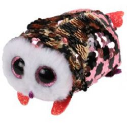TEENY TYS -  CHECKS SEQUIN PINK AND BLACK OWL (4.5