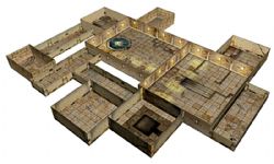 TENFOLD DUNGEON -  MODULAR ROLEPLAYING TERRAIN SET - THE TEMPLE -  MINIATURE TERRAIN
