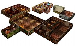TENFOLD DUNGEON -  MODULAR ROLEPLAYING TERRAIN SET - THE TOWN -  MINIATURE TERRAIN