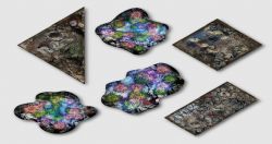 TERRAIN CRATE -  SCI-FI GAMING TEMPLATES 6CT -  MINIATURE TERRAIN