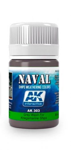 TEXTURE -  GREY WASH FOR KRIEGSMARINE SHIPS (35ML) -  AK INTERACTIVE