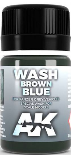 TEXTURE -  WASH BROWN BLUE FOR PANZER GREY VEHICLES (35ML) -  AK INTERACTIVE