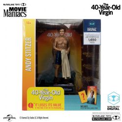 THE 40-YEAR-OLD VIRGIN -  ANDY STITZER FIGURE - DIGITAL COLLECTIBLE - MOVIE MANIACS -  MCFARLANE TOYS