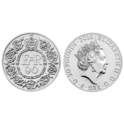 THE 90TH BIRTHDAY OF HER MAJESTY THE QUEEN -  2016 UNITED KINGDOM COINS