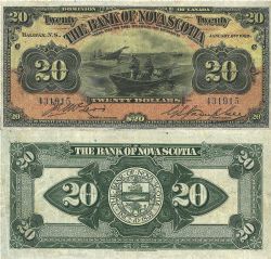 THE BANK OF NOVA SCOTIA -  1925 20-DOLLAR NOTE -  1925 CANADIAN BANKNOTES