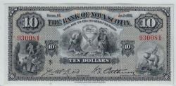 THE BANK OF NOVA SCOTIA -  1935 10-DOLLAR NOTE (VF) -  1935 CANADIAN BANKNOTES