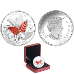 THE COLOURFUL WINGS OF A BUTTERFLY -  2016 CANADIAN COINS