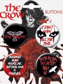 THE CROW -  4 BUTTONS SET