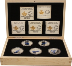 THE GREAT LAKES -  5-COIN SET -  2014-2015 CANADIAN COINS