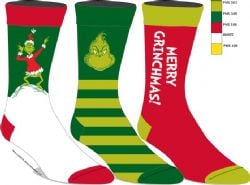 THE GRINCH -  3 PAIR CREW SOCKS