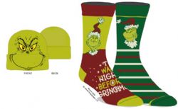 THE GRINCH -  BEANIE & 2 PACK CREW SOCK COMBO SET