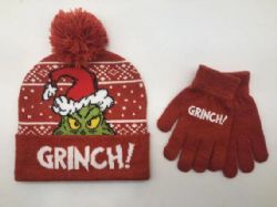 THE GRINCH -  BEANIE AND GLOVES -  DR. SEUSS