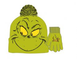 THE GRINCH -  POMPOM BEANIE WITH GLOVE