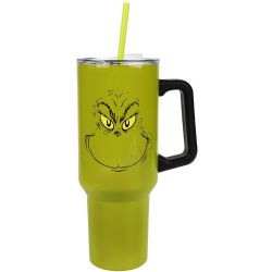 THE GRINCH -  TRAVEL TUMBLER WITH ACRYLIC STRAW (40 OZ) -  DR. SEUSS