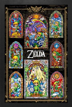 THE LEGEND OF ZELDA -  STAINED GLASS COLLAGE - PICTURE FRAME (13
