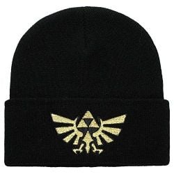 THE LEGEND OF ZELDA -  TRIFORCE CREST BLACK WAFFLEKNIT BEANIE