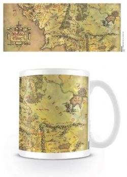 THE LORD OF THE RINGS -  MIDDLE EARTH MAP MUG - WHITE