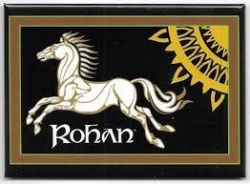 THE LORD OF THE RINGS -  ROHAN FLAG HORSE MAGNET