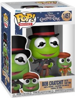 THE MUPPETS -  POP! VINYL FIGURE OF BOB CRATCHIT WITH TINY TIM (4 INCH) -  A CHRISTMAS CAROL 1457