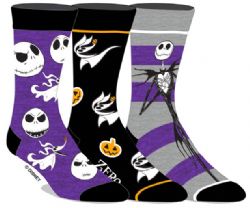 THE NIGHTMARE BEFORE CHRISTMAS -  3 PACK CREW SOCKS -  DISNEY