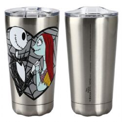 THE NIGHTMARE BEFORE CHRISTMAS -  JACK AND SALLY STAINLESS STEEL TUMBLER (20 OZ)