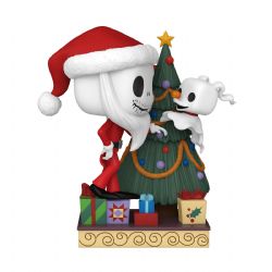 THE NIGHTMARE BEFORE CHRISTMAS -  POP! VINYL FIGURE OF JACK AND ZERO WITH CHRISTMAS TREE 1386