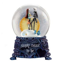 THE NIGHTMARE BEFORE CHRISTMAS -  SIMPLY MEANT TO BE SNOW GLOBE WITH CERTIFICATE -  DISNEY