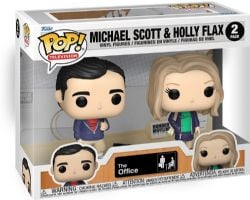 THE OFFICE -  POP! 2-PACK VINYL FIGURES OF MICHAEL SCOTT & HOLLY FLAX  - COMPANY PICNIC OUTFIT (4 INCH)