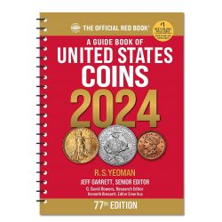 THE OFFICIAL RED BOOK -  A GUIDE BOOK OF UNITED STATES COINS 2024 (77TH EDITION) - SPIRAL
