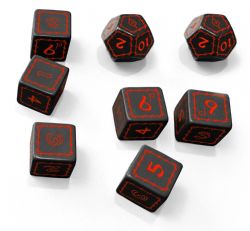 THE ONE RING -  DICE SET - BLACK/RED