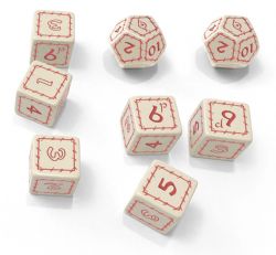 THE ONE RING -  DICE SET - WHITE/RED