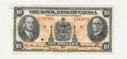 THE ROYAL BANK OF CANADA -  1935 10-DOLLAR NOTE -  1935 CANADIAN BANKNOTES