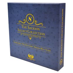 THE SACKSON LEGACY COLLECTION -  3 GAMES IN 1; I'M THE BOSS THE DICE GAME - BANANA BLITZ - SCOPE  (ENGLISH V.)