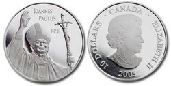 THE VISIT OF POPE JOHN PAUL II TO CANADA -  2005 CANADIAN COINS
