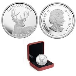 THE WHITE-TAILED DEER -  PORTRAIT -  2014 CANADIAN COINS 01