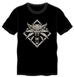 THE WITCHER -  WOLF LOGO - T-SHIRT BLACK (ADULT)