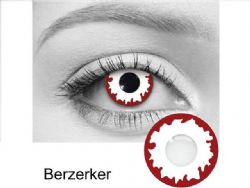 THEATRICAL CONTACT LENSES -  BERZERKER - RED AND WHITE (90 DAYS)