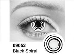 THEATRICAL CONTACT LENSES -  BLACK SPIRAL (90 DAYS) 09.052