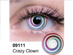 THEATRICAL CONTACT LENSES -  CRAZY CLOWN (90 DAYS) 09.111