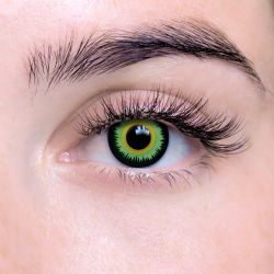 THEATRICAL CONTACT LENSES -  GREEN WEREWOLF - GREEN AND BLACK (90 DAYS) 09.038